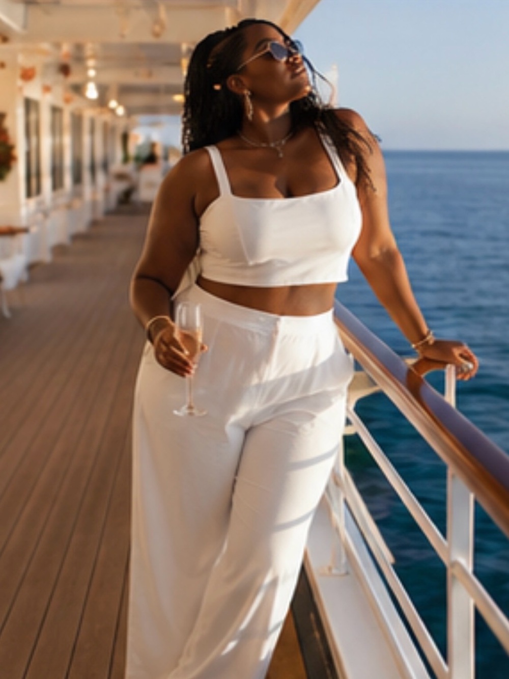 White Two-Piece Resort Set | Size 2XL | Like New